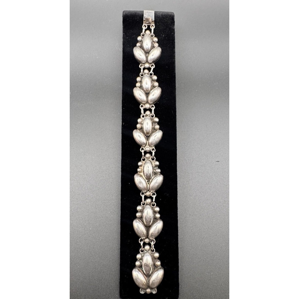 RRA Mexico D.F. Sterling Silver Link Bracelet 7" 20.7g Mid Century Modern